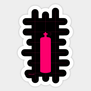 Pink scuba tank Sticker